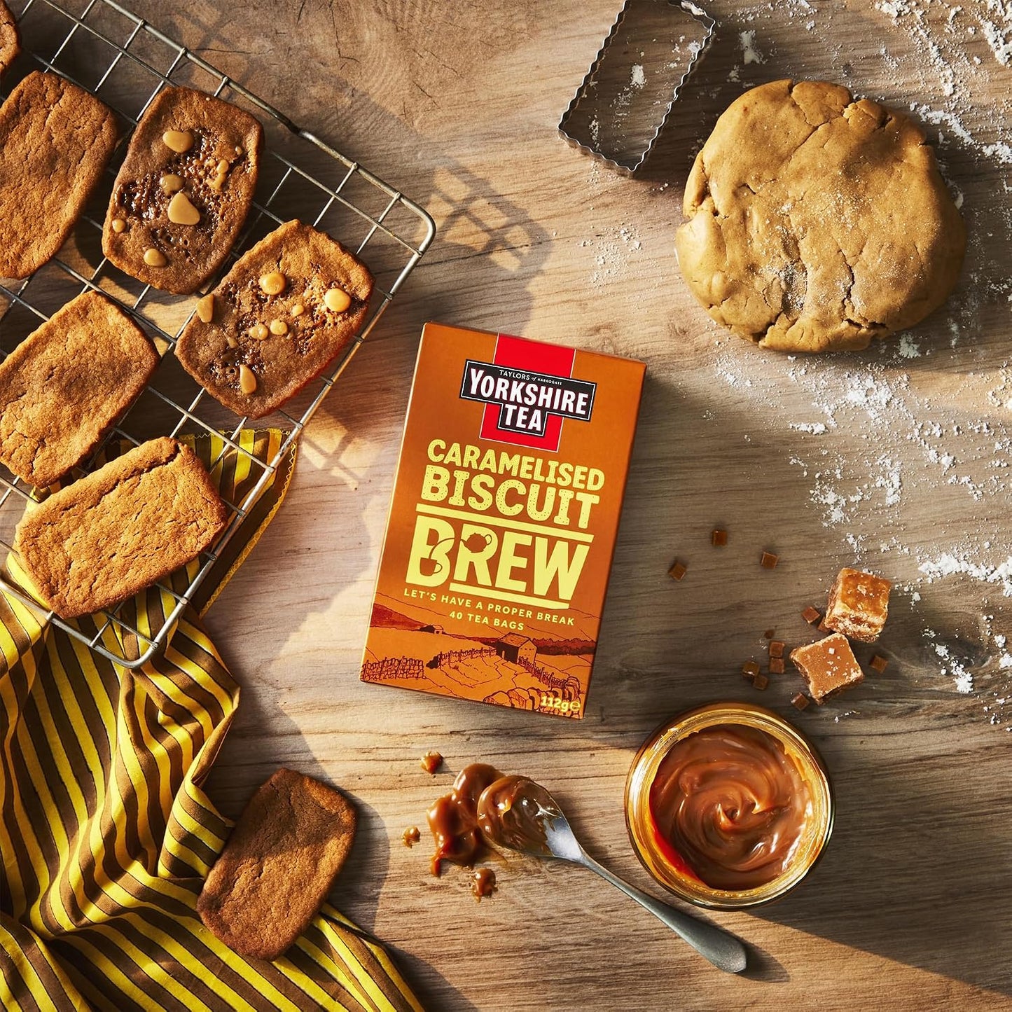 Yorkshire Tea Caramelised Biscuit Brew Tea Bags - Pack of 4 x 40