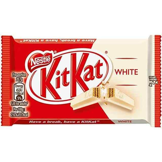 Kit Kat White 4-Finger Bars - Box of 24 | Chocolate Bars - Vending Superstore