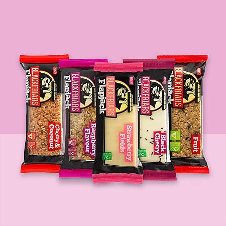 BlackFriars Individually Wrapped Flapjacks - Feeling Fruity Mix - Box Of 25 - Vending Superstore