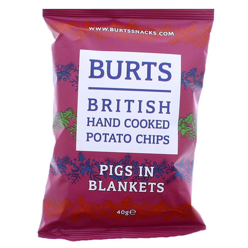 Burts Maple Pigs in Blankets Thick Cut Crisps (20x40g) Limited Edition - Christmas - Vending Superstore