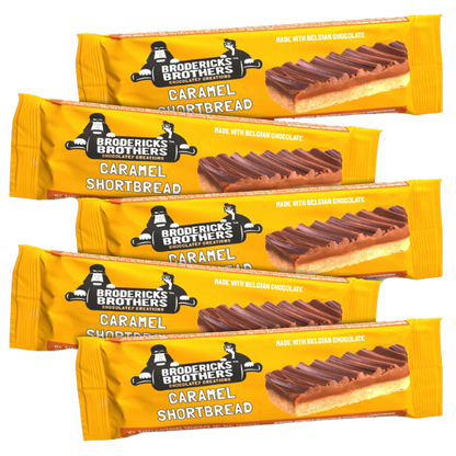 Broderick’s Belgian Chocolate Caramel Shortbread Bars - 50g (Box of 20)