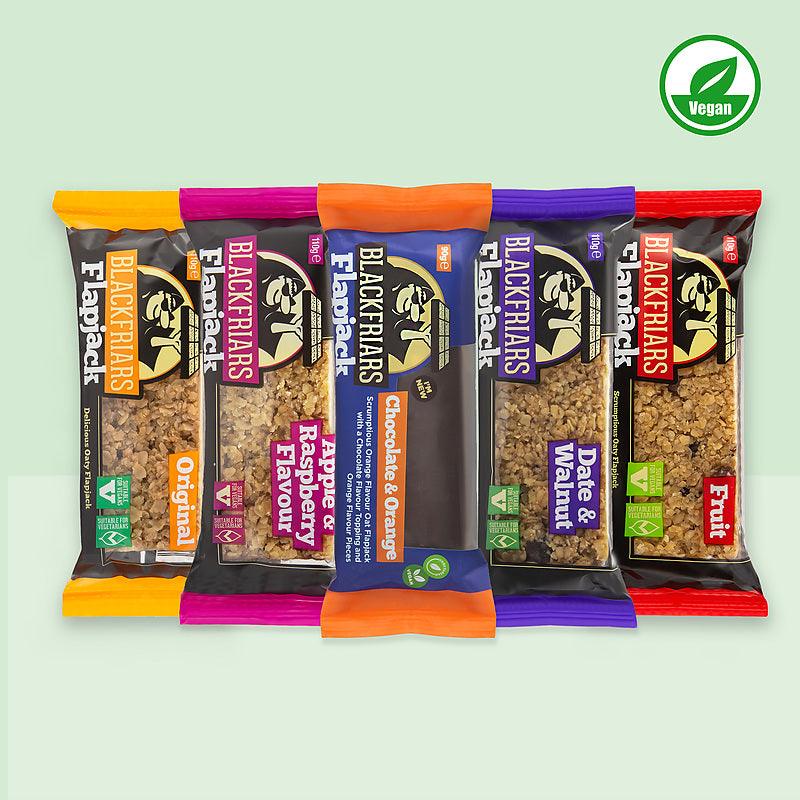 BlackFriars Individually Wrapped Flapjacks - Vegan Variety - Box Of 25 - Vending Superstore