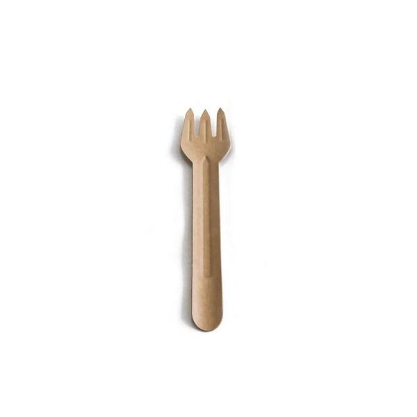 Kraft Paper / Cardboard Forks - Disposable - Compostable - Pack of 100 - Vending Superstore