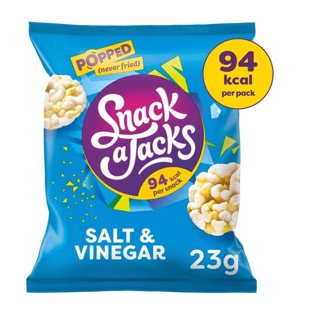 Snack a Jacks Salt and Vinegar Rice Cakes 23g (24pack) - Vending Superstore