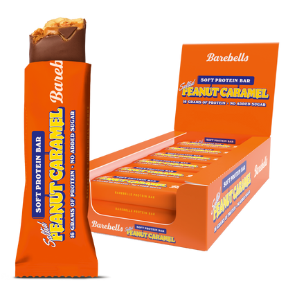 Barebells Salted Peanut & Caramel Soft Protein Bars 55g – (Box of 12)