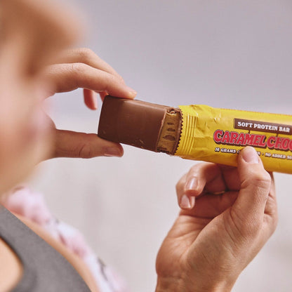 Barebells Caramel Chocolate Soft Protein Bars 55g – (Box of 12)