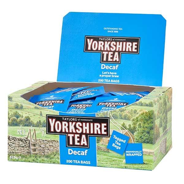 Yorkshire Tea Decaf (200) Individually Wrapped Envelope Teabags - Vending Superstore