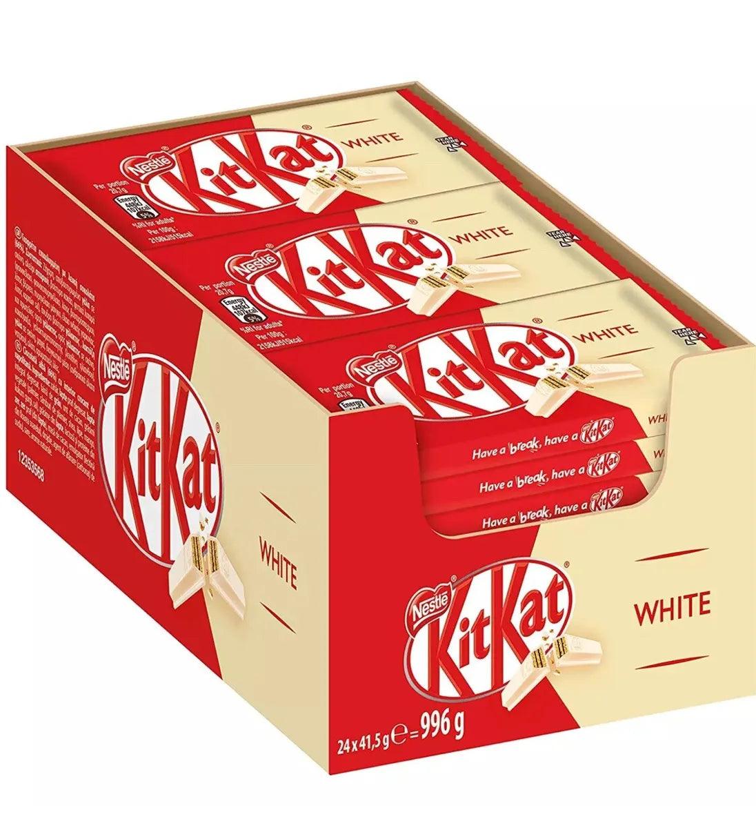 Kit Kat White 4-Finger Bars - Box of 24 | Chocolate Bars - Vending Superstore