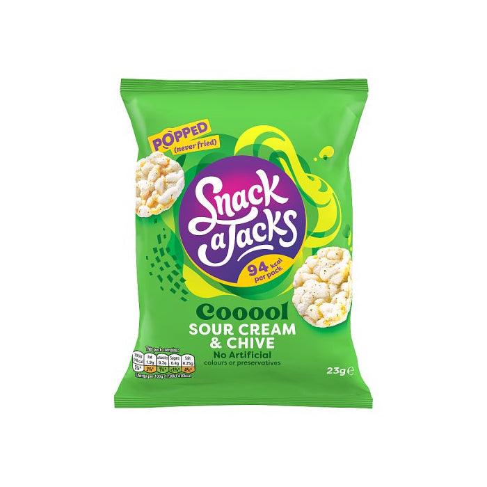 Snack a Jacks Sour Crème and Chive Rice Cakes 23g (24pack) - Vending Superstore