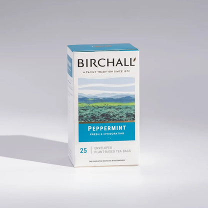 Birchall Tea - Individually Wrapped Peppermint Envelope Tea Bags (Box of 25)