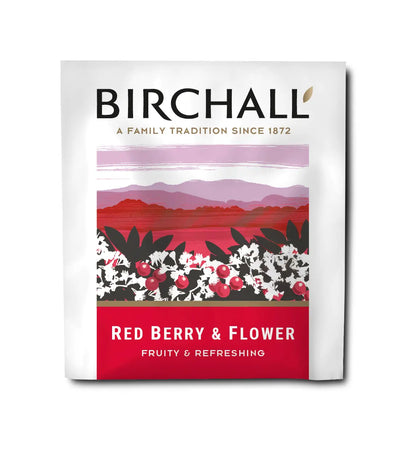 Birchall Tea - Individually Wrapped Red Berry & Flower Envelope Tea Bags (Box of 25)