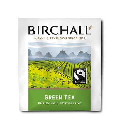 Birchall Tea - Individually Wrapped Green Tea Envelope Tea Bags (Box of 25)