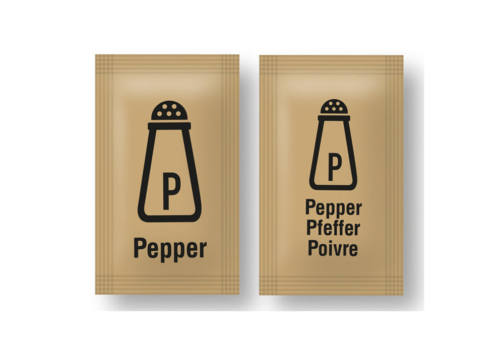 Pepper In Sachet Black Pepper Sachets | Pack of 2000 Individual Pepper Portions for ...