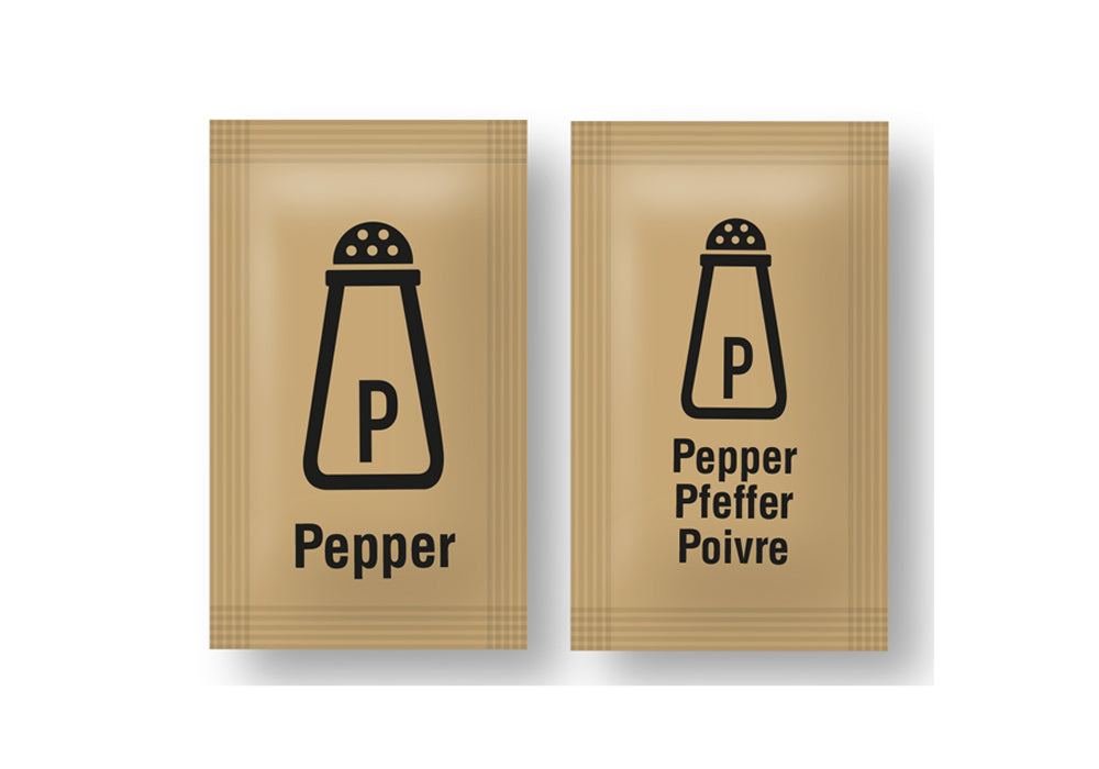 Black Pepper Individually Wrapped Sachets - (Box of 2000)