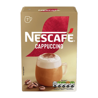 Nescafe Cappuccino Instant Coffee Sachets - Pack of 7