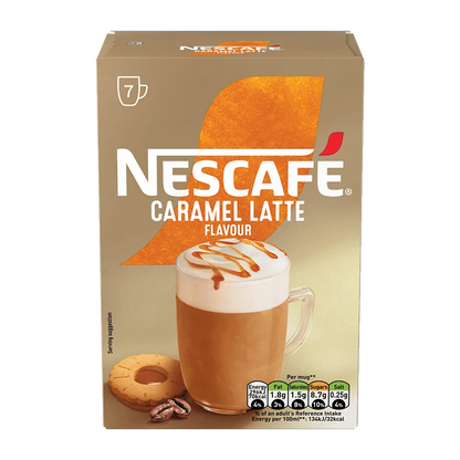 Nescafe Caramel Latte Instant Coffee Sachets - Pack of 7