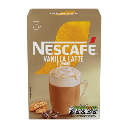Nescafe Vanilla Latte Instant Coffee Sachets - Pack of 7