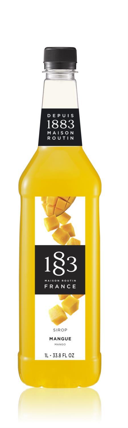1883 Maison Routin Syrup - 1 Litre Plastic Bottle - Mango Flavour - Vending Superstore