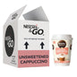 Nescafe & Go - Unsweetened Cappuccino - 12oz Foil Sealed Drinks (Pack of 8 Cups)