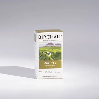 Birchall Tea - Individually Wrapped Chai Tea Envelope Tea Bags (Box of 25)