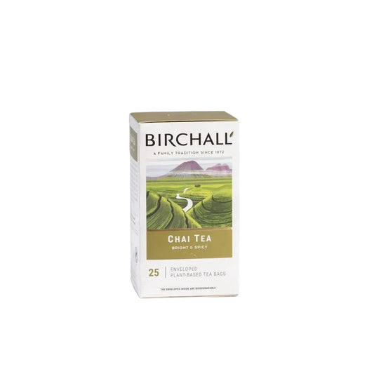 Birchall Tea - Individually Wrapped Chai Tea Envelope Tea Bags (Box of 25)