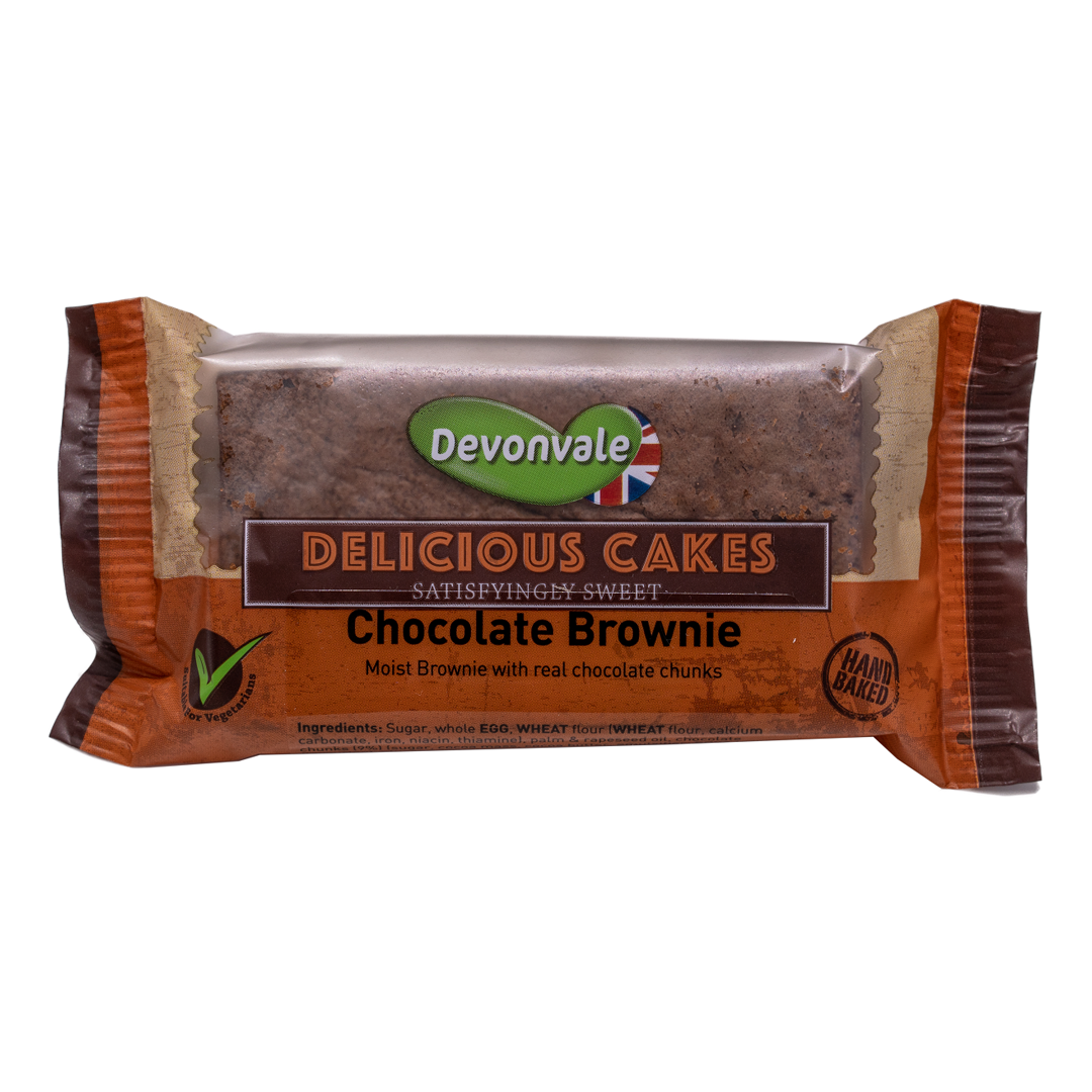 Devonvale Chocolate Brownies - Individually Wrapped - 60g (Box of 24)