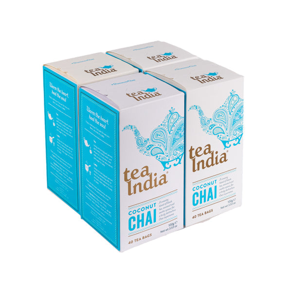 Tea India - Coconut Chai Tea Bags - (Pack of 40)