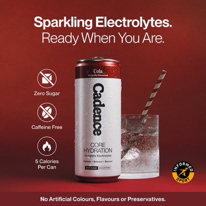 Cadence Cola Zero Sugar Electrolyte Drink 330ml - Case of 12