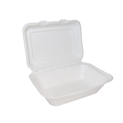 Bagasse Clamshell Meal Boxes 7x5" - Case of 500
