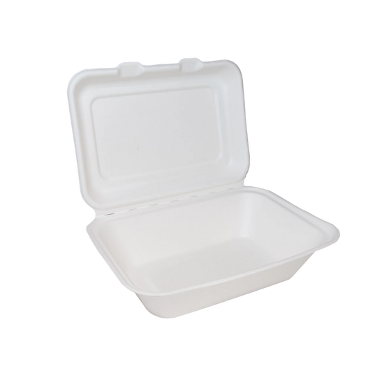 Bagasse Clamshell Meal Boxes 7x5" - Case of 500