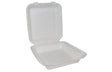 Bagasse Clamshell Meal Box / Lunchbox - Pack of 50 - 8" Square - Vending Superstore