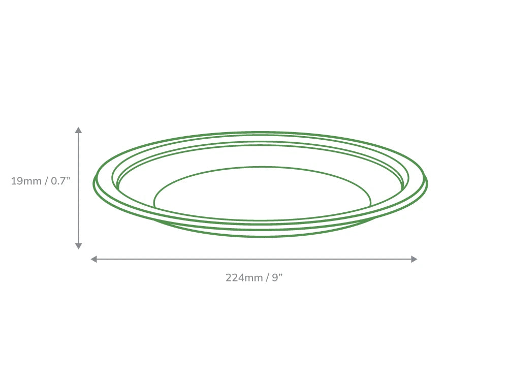 9" Bagasse Round Plates - Pack of 125