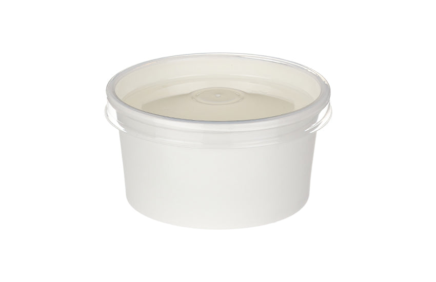 White Paper Takeaway Portion Pot and Lid Combi - Ideal for Chip Shops - Microwaveable - 4oz or 7oz (Pack of 250)