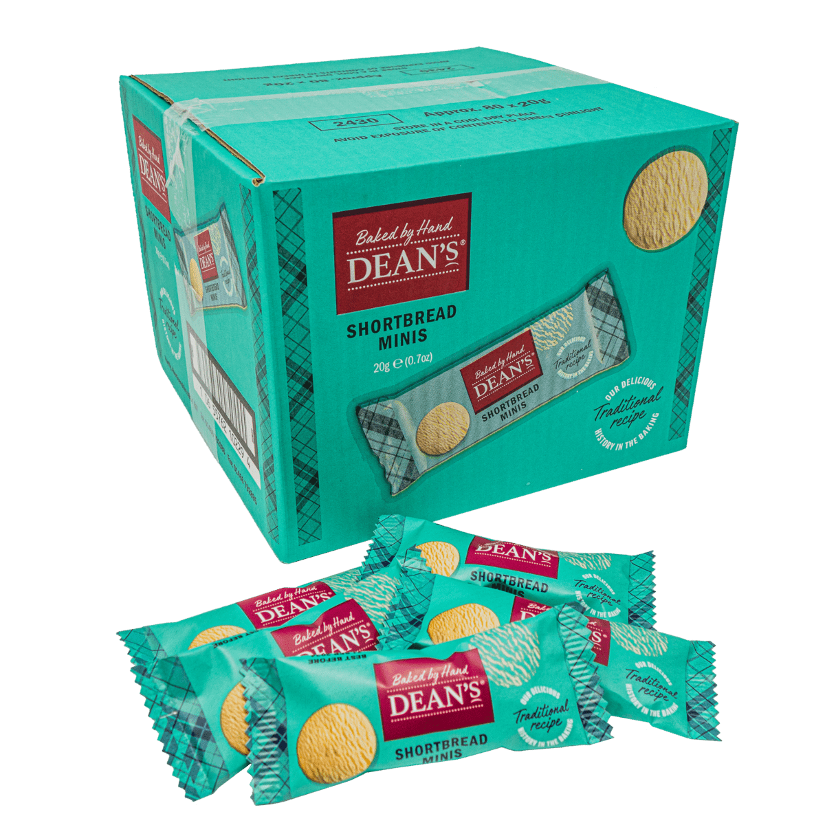Dean’s Twin Shortbread Minis - Individually Wrapped - 80 x 20g - Vending Superstore