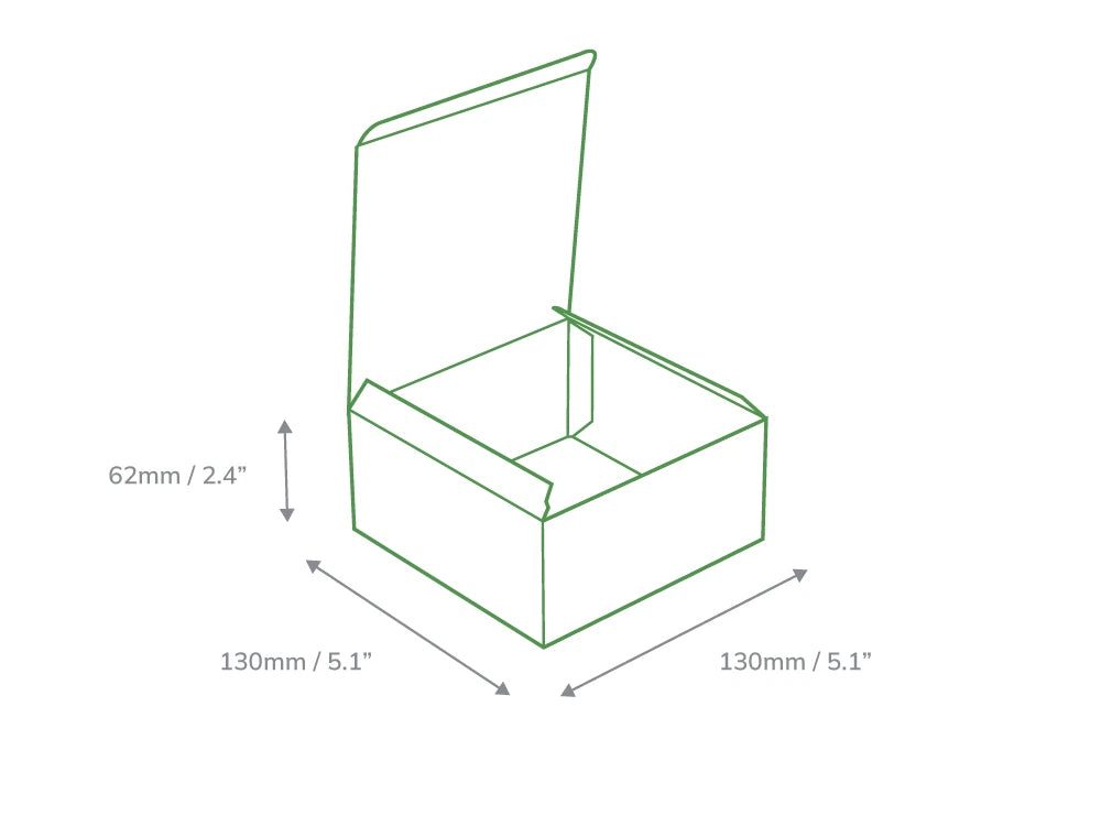 5x5" Kraft Burger Boxes - Case of 500