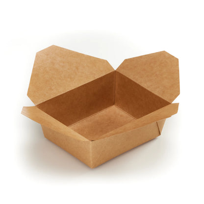 Medium #8 Kraft Folded Board Food Box - Case of 250