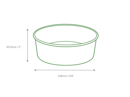 500ml Round Kraft Deli Bowls - Case of 300