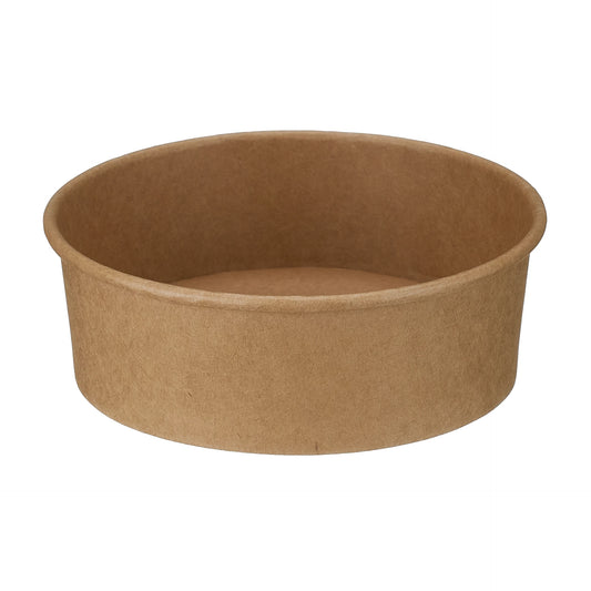500ml Round Kraft Deli Bowls - Case of 300