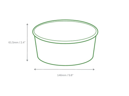 750ml Round Kraft Deli Bowls - Case of 300