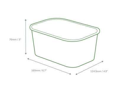1000ml Rectangular Kraft Deli Bowls - Pack of 50