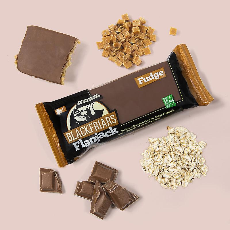 BlackFriars Individually Wrapped Flapjacks - Fudge - Box of 25 - Vending Superstore