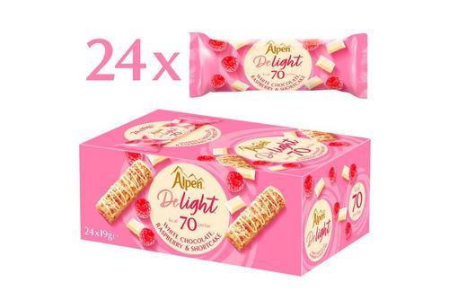 Alpen Delight White Chocolate Raspberry Individual Cereal Bars - 24 x 19g - Vending Superstore