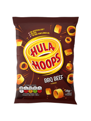 Kp Hula Hoops Barbecue Beef - 34g (Box of 32)