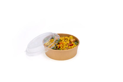 500ml Round Kraft Deli Bowls - Case of 300