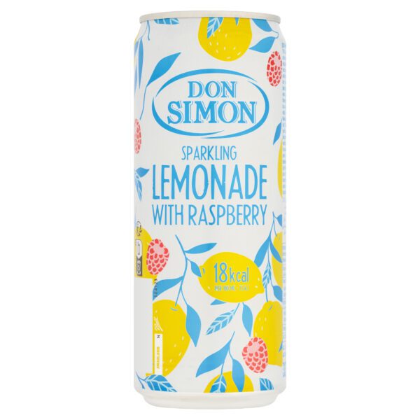 Don Simon Lemon Raspberry Don Simon Sparkling Raspberry Lemonade 330ml – Pack of 12 | Low Calorie