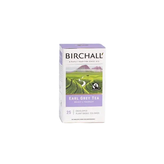 Birchall Tea - Individually Wrapped Earl Grey Envelope Tea Bags (Box of 25)
