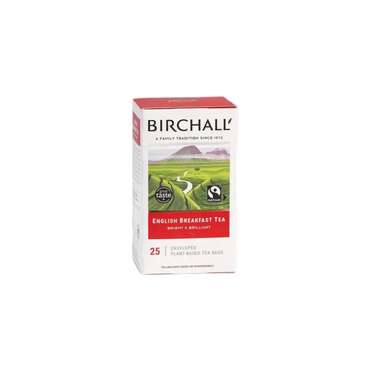 Birchall Tea - Individually Wrapped English Breakfast Envelope Tea Bags (Box of 25)
