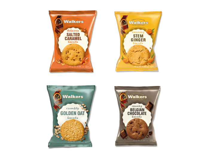 Walkers Individually Wrapped Biscuit Twin Packs 4 Varieties 100 Pa