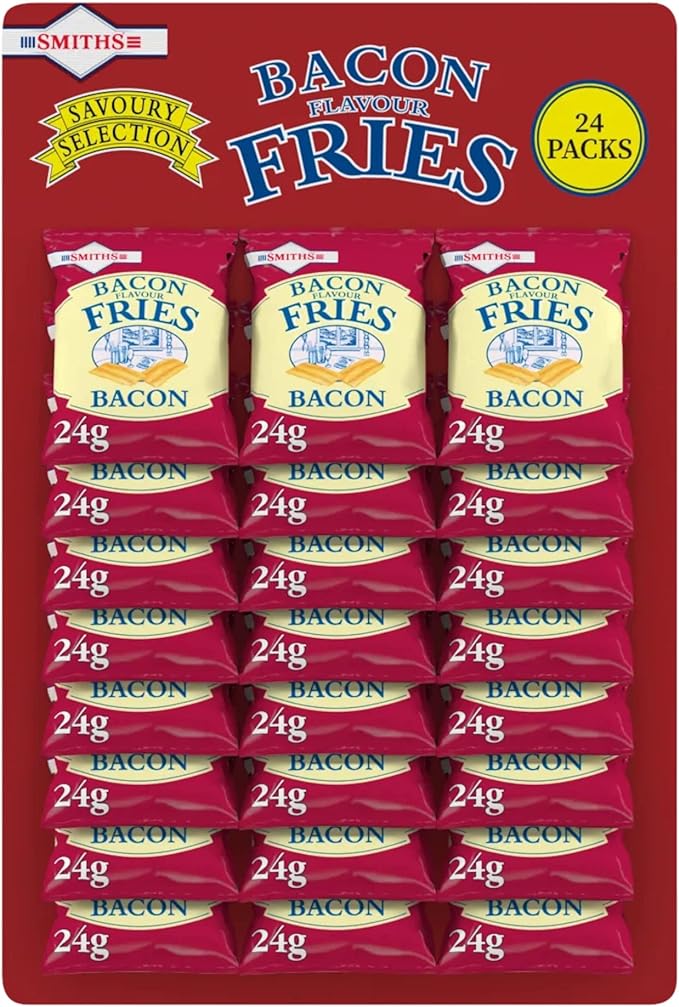 Smiths Bacon Fries Pub Card Snacks - 24g (Pack of 24)