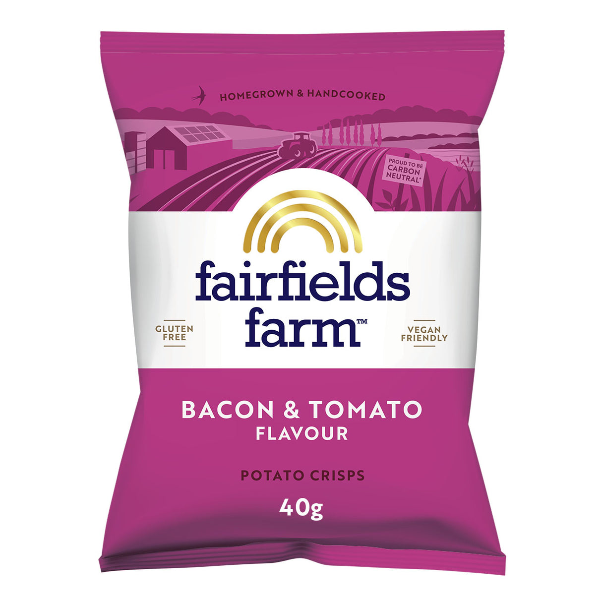 Fairfields Farm Crisps Bacon & Tomato 40g (Box of 36)